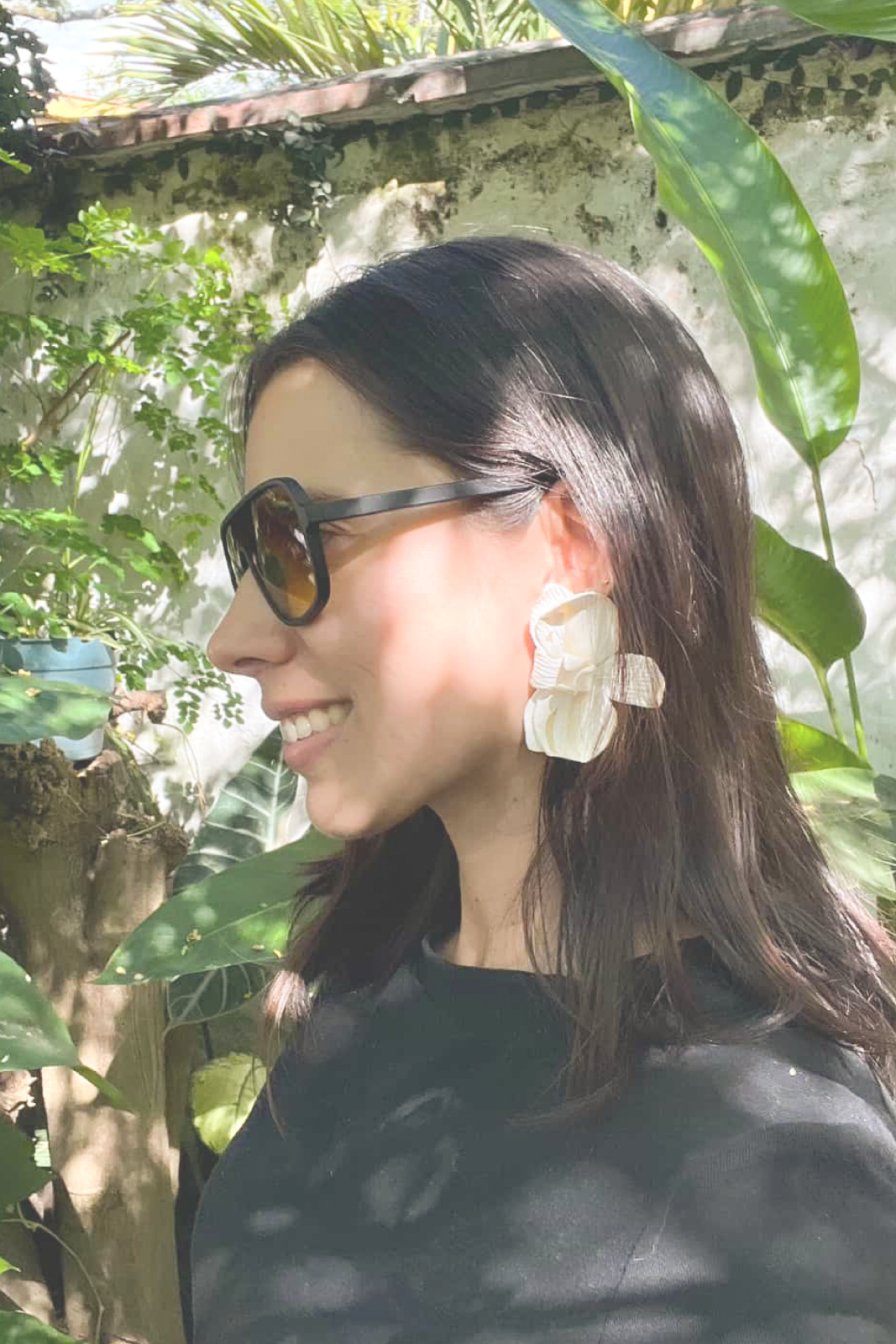 Aretes de flor Mistica hechos a mano en arcilla polimerica · Tienda Menta
